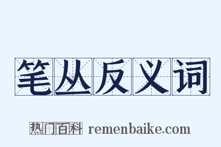 笔丛反义词是什么意思的图片